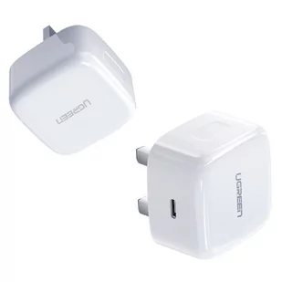 Ugreen ładowarka sieciowa USB Typ C Power Delivery 3.0 Quick Charge 4.0 20W 3A (wtyczka UK) biały (CD137) - Ładowarki do telefonów - miniaturka - grafika 2