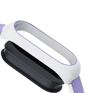 Strap Dual Color zamienna silikonowa opaska pasek bransoleta bransoletka do Xiaomi Mi Band 6 / 5 / 4 / 3 fioletowo-zielony - Etui i futerały do telefonów - miniaturka - grafika 3