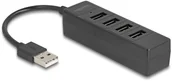 Huby USB - HUB USB Delock huby i koncentratory USB 2.0 Type-A 480 Mbit/s Czarny 64334 - miniaturka - grafika 1