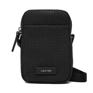 Saszetka Calvin Klein Embossed Woven Slim Reporter LV04D3221G Czarny - Torby męskie - miniaturka - grafika 1