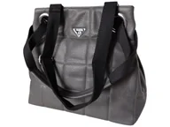 Torebki damskie - Szara Torebka Shopper Pikowana Damska Na Ramię Duża Pojemna A4 - miniaturka - grafika 1