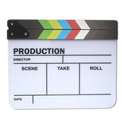 Akcesoria fotograficzne - Klaps Filmowy 30x25cm / Biały / Na Pisaki - Mazaki - miniaturka - grafika 1