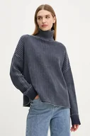 Swetry damskie - G-Star Raw sweter bawełniany kolor granatowy z golfem D25752-D467 - miniaturka - grafika 1