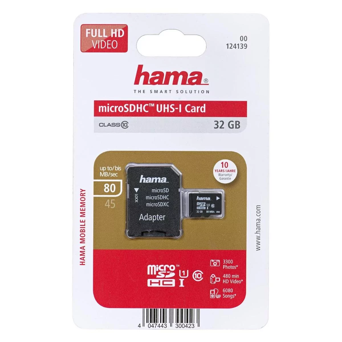 Hama MicroSDHC Class 10 32GB (124139)