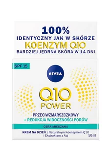 Nivea Q10 Power Krem przeciwzmarszczkowy + redukcja porów SPF15 na dzień 50ml SO_19900 - Kremy do twarzy - miniaturka - grafika 1
