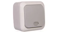 Wyłączniki światła i elektryczne - Viko Palmiye - Łącznik zwierny podświetlany szary IP54 90555514 - miniaturka - grafika 1