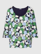Koszulki i topy damskie - T-shirt we wzory na całej powierzchni - miniaturka - grafika 1