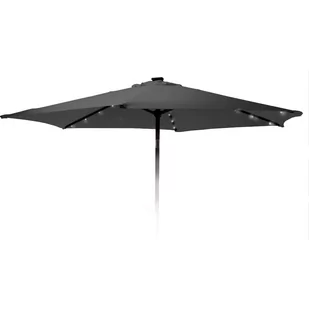 Parasol ogrodowy z lampkami solarnymi LED 270 cm ciemnoszary FD1000310 - Parasole ogrodowe - miniaturka - grafika 1