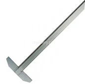 Linijki, ekierki - Leniar Linijka Alu z ogranicznik i wkład stal 50cm 40005 - miniaturka - grafika 1