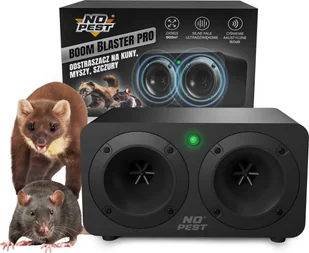 Ultradźwiękowy Odstraszacz Kun Myszy Szczurów Gryzoni na Kuny Myszy Szczury Boom Blaster Pro - Zwalczanie i odstraszanie szkodników - miniaturka - grafika 1