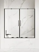 Parawany nawannowe - Parawan nawannowy New Trendy Smart 160x150 cm 4-częściowy przesuwny uniwersalny czarny mat EXK-4210 - miniaturka - grafika 1