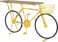Konsole i sekretarzyki - Bigbuy Home Konsola Home ESPRIT Żółty Czarny Drewno Metal 160 x 40 x 88 cm - miniaturka - grafika 1
