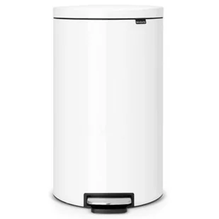 Brabantia Kosz pedałowy FlatBack+ 30L Biały 485206 - Kosze na śmieci - miniaturka - grafika 1