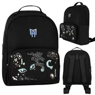 Plecaki szkolne i tornistry - Monster High czarny plecak przedszkolny dla dziewczynki 25x28x10cm STARPAK - miniaturka - grafika 1