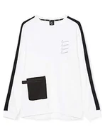 Koszulki męskie - Nike męski T-shirt z długim rękawem M NK DRY TOP FLEECE PX, biały/czarny/(czarny), M, CJ4623 - miniaturka - grafika 1