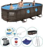 Baseny ogrodowe - Basen Combi Deal - Bestway Power Steel Swim Vista Oval 549x274x122 cm - miniaturka - grafika 1