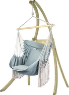 Fotele ogrodowe wiszące - Koala Zestaw hamakowy: fotel HC10-C ze stojakiem drewnianym Atlas, morski HC10-C-AT - miniaturka - grafika 1