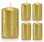 Świece - Świece ozdobne złote walec kokon 10/6 zestaw 5 szt - miniaturka - grafika 1