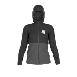 COMPRESSPORT Kurtka biegowa damska WINTER INSULATED JACKET black - Kurtki i kamizelki sportowe damskie - miniaturka - grafika 1