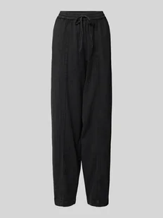 Spodnie szerokie o kroju comfort fit z imitacji denimu model ‘ANDIE’ - Spodnie damskie - miniaturka - grafika 1