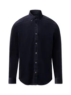 Koszule męskie - Marc O'Polo Męska koszula sztruksowa Mężczyźni Regular Fit Bawełna niebieski jednolity, M - miniaturka - grafika 1