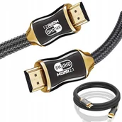 Kable - KABEL PRZEWÓD HDMI 2.1 VIDEO ULTRA High Speed 8K 60HZ 4k 120Hz HQ GOLD 3m - miniaturka - grafika 1