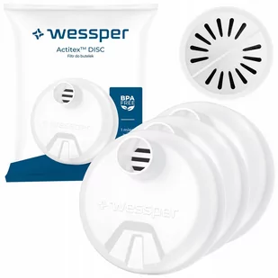 3x Filtr wody Wessper Actitex Disc do butelki Wessper Activemax 0,5l 500ml - Wkłady filtrujące - miniaturka - grafika 1