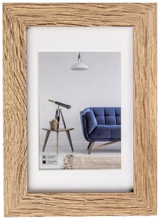 Ramka na zdjęcie 15x21 Skandynawska naturalna z passepartout 10x15 - Ramki na zdjęcia - miniaturka - grafika 1