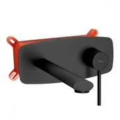 Baterie podtynkowe - Rea B8860 Oval Black Bateria umywalkowa podtynkowa - miniaturka - grafika 1