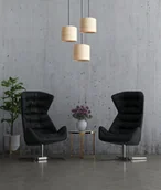 Lampy sufitowe - Lampa wisząca Solar Lampa wisząca sufitowa czarna żyrandol BOHO rattan 3 żarówki - miniaturka - grafika 1