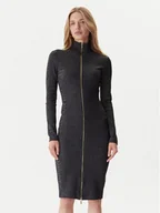 Sukienki - Just Cavalli Sukienka codzienna 79PAO905 J0251 Czarny Slim Fit - miniaturka - grafika 1