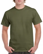Koszulki męskie - Koszulka Męska Zielona Wojskowa Gładka Bawełna Tshirt Podkoszulka Basic S - miniaturka - grafika 1