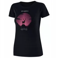 Koszulki i topy damskie - SS1272W Koszulka damska z krótkim rękawem OUTDOOR WOOL PRO czarny S - JELEŃ 2 - miniaturka - grafika 1