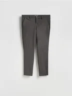 Spodnie męskie - Reserved - Spodnie slim z wiskozą - ciemnobrązowy - miniaturka - grafika 1