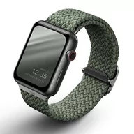 Akcesoria do smartwatchy - Apple Uniq UNIQ pasek Aspen Watch 44/42mm Braided zielony/cypress green UNIQ413CYPGRN - miniaturka - grafika 1