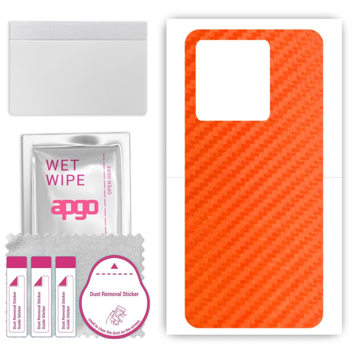 Folia naklejka skórka strukturalna na TYŁ do Infinix Note 40X 5G - Carbon Pomarańczowy - apgo SKINS