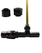 Zawory i kraniki - Zawór termostatyczny zespolony 50mm UNICO czarny mat lewy Cu - miniaturka - grafika 1