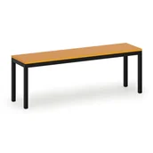 Wyposażenie sportowe i gimnastyczne - Ławka szatniowa, siedzisko - laminat, długość 1200 mm, pomarańczowy - miniaturka - grafika 1