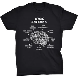 Koszulka T-shirt Mózg Księdza Śmieszny Prezent na Święta Urodziny - Koszulki męskie - miniaturka - grafika 1