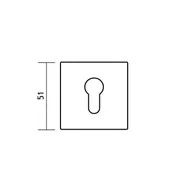 Szyldy i rozety - ROZETA KWADRATOWA VDS WKŁADKA R67F KOLOR ZŁOTY-SATYNA - miniaturka - grafika 1