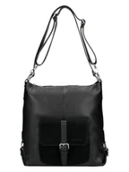 Torebki damskie - Wojas Skórzana torebka w kolorze czarnym - 35 x 35 x 11 cm - miniaturka - grafika 1