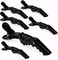 Ozdoby do włosów - PROFESJONALNE KLIPSY FRYZJERSKIE SPINKI KROKODYLKI KLAMRY ZESTAW 6 SZTUK - miniaturka - grafika 1