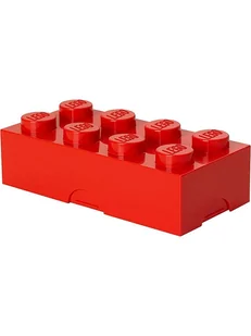 LEGO Pojemnik "Classic Brick 8" w kolorze czerwonym na lunch - 20 x 7,3 x 10 cm - Sztućce dla dzieci - miniaturka - grafika 1