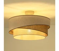 Lampy sufitowe - Duolla - Żyrandol natynkowy KOBO 1xE27/15W/230V śr. 45 cm beżowy/brązowy/biały - miniaturka - grafika 1