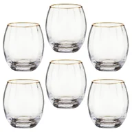 Szklanki - Zestaw szklanek 420 ml 6 sztuk FELICE GOLD - miniaturka - grafika 1