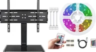 Uchwyty do telewizora - Mozos Stojak podłogowy Vesa 32'' - 70'' + Taśma LED LEDTV-SET - miniaturka - grafika 1