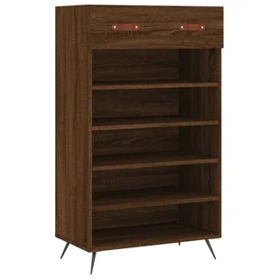 vidaXL Szafka na buty brązowy dąb 60x35x105 cm materiał drewnopochodny - Szafki na buty - miniaturka - grafika 1