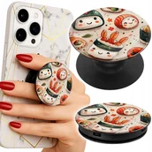 Uchwyty samochodowe do telefonów - Uchwyt do telefonu Popsocket na palce/stojak SŁODKIE UŚMIECHNIĘTE SUSHI - miniaturka - grafika 1