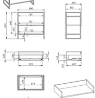 Szafki łazienkowe - Szafka Pod Umywalkę 80 Elita Indus - miniaturka - grafika 1