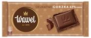 Czekolada - Czekolada Delikatnie Gorzka 43% cocoa Wawel 90g - miniaturka - grafika 1